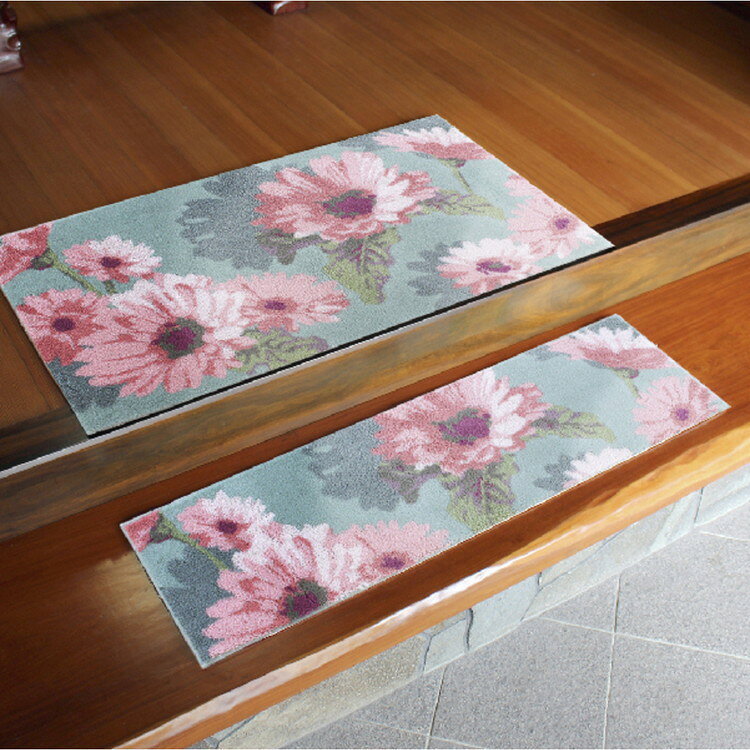 日本製 玄関マット 洗える コーナー吸着 30×110 cm 室内 フランシール オカ(代引不可)【送料無料】 [3]