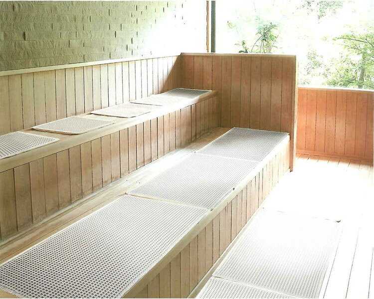 リコメン堂インテリア館のサウナマット サウナ用 ワッフル織りマット 60×110cm オカ(代引不可)｜アングル2