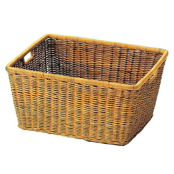 【商品説明】天然素材の「芒草」を編んで作られたバスケットです。ナチュラルな雰囲気は、アジアンテイストや和モダンな空間にも調和します。一般的なバスタオルが4〜5枚入るサイズです。高さがあり収納力抜群です。リビング、ランドリー、子ども部屋など、幅広いシーンで活躍します。持ち手付きで持ち運びやすいです。使用しないときは、コンパクトに重ねられるので場所をとりません。【商品情報】■サイズ外寸：約 幅42×奥行33.5×高さ21.5（cm） 内寸：約 幅35×奥行27×高さ20（cm）■材質芒草■生産国ベトナム製■セット内容1個■注意事項※天然素材のため、色ムラや色の違いが出る場合があります。 ※素材特有の匂いがする場合がありますが、品質に問題はありません。 ※ハンドメイドのため、サイズに違いが生じることがあります。 ※素材の飛び出しによる引っかかりが生じる場合がありますので、収納物によっては布などを敷いてご使用ください。■備考スタッキング：可能 組立状態：完成品【代引きについて】こちらの商品は、代引きでの出荷は受け付けておりません。【送料について】北海道、沖縄、離島は送料を頂きます。