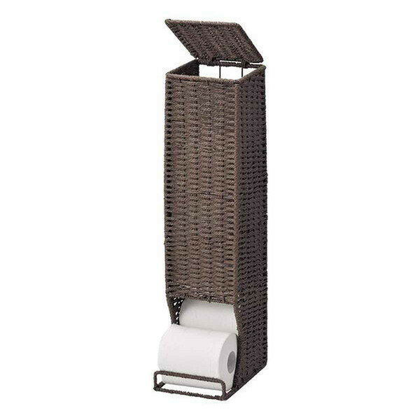 【商品説明】トイレットペーパーが5個入ります。上からトイレロールの補充ができます。紙をねじって編んでいるため軽くて丈夫♪【商品情報】■サイズ約 幅13.5×奥行19×高さ56（cm）■材質ペーパー■生産国中国製■セット内容1個■備考※当商品は「天然素材」を使用しています。 ハンドメイドのためサイズは1つ1つ微妙に違いますが、作った人の思いを伝えられたら幸いです。【代引きについて】こちらの商品は、代引きでの出荷は受け付けておりません。【送料について】北海道、沖縄、離島は送料を頂きます。