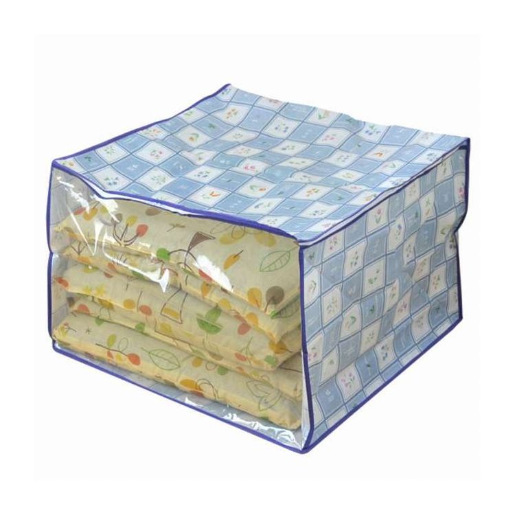 座ぶとん袋 幅60×奥行56×高さ40cm ビオラ 座布団収納袋 花柄 透明窓付き(代引不可)