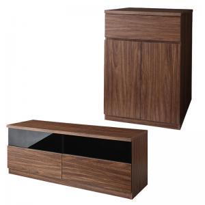 リビング収納 チェスト キャビネット タンス テレビ台 シンプルモダンリビングシリーズ 2点セット(テレ..