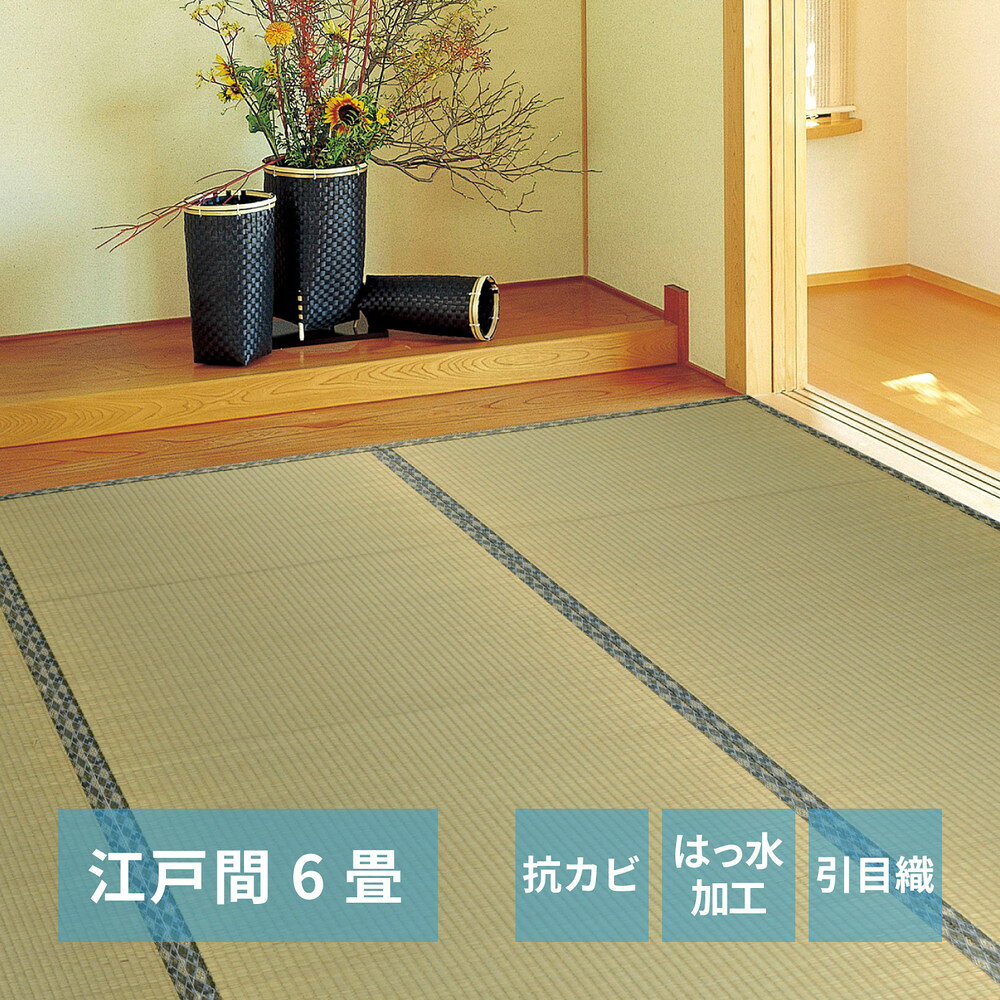 261 cm X 352 cm - い草カーペット 白馬（はくば） 江戸間 6畳（261×352）(代引き不可)【送料無料】