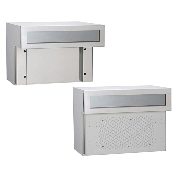 埋め込みポスト ルージュ サスウッディ ステンレスシルバー メール便ポスト 郵便受け 新聞入れ 簡易ロック 郵便ポスト(代引不可)【送料無料】