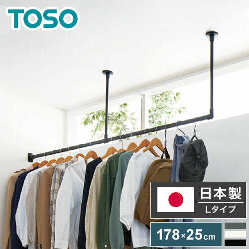 ハンギングバー H-1 天井付けLタイプセット 178cm×25cm ハンガーパイプ ハンガーラック アイアン ハンガーバー ウォールハンガー おしゃれ ハンガー インテリア(代引不可)【送料無料】