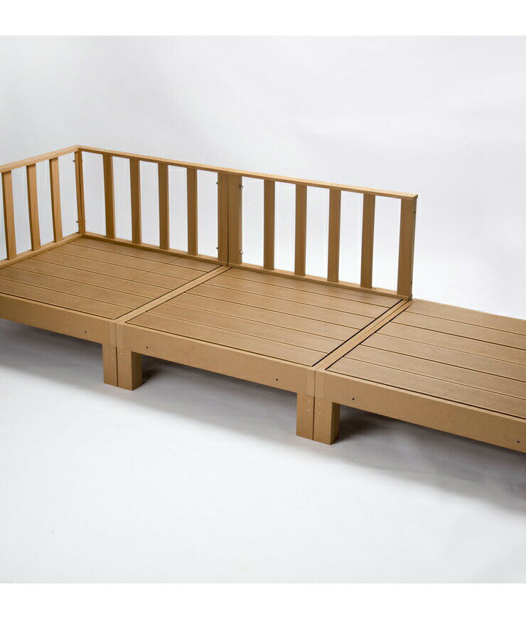 【ウッドデッキ 人工木 サイドパネル 単品】樹脂 89.5cm幅 HP-S 縁台 DIY 腐りにくい 水洗い 連結 ウッドパネル ステージ(代引不可)【送料無料】 2
