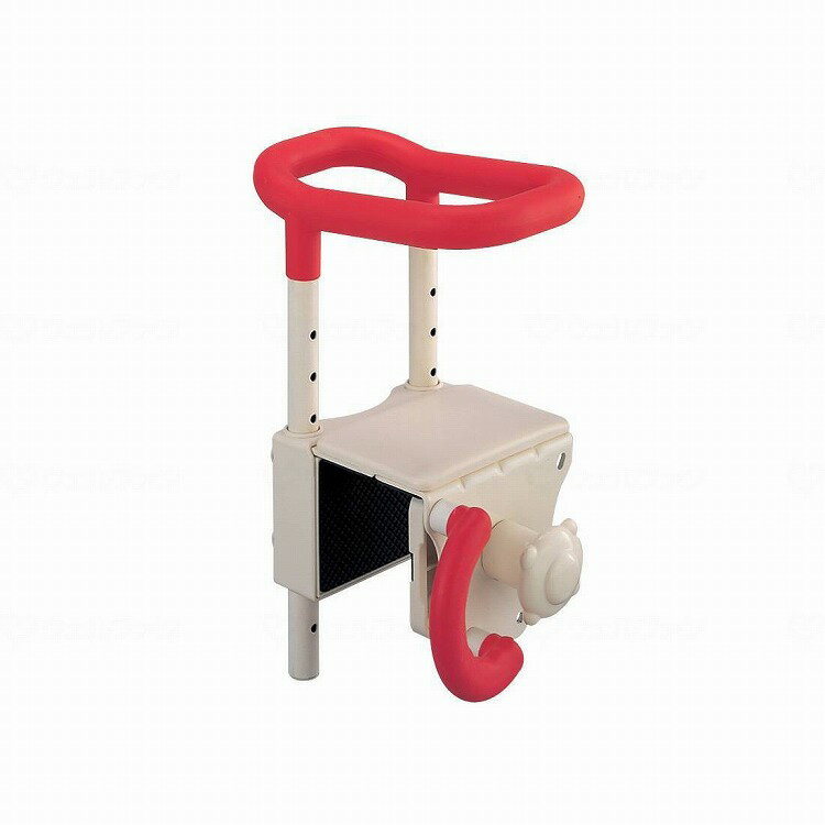 アロン化成 高さ調節付浴槽手すりUST-130 レッド(代引不可)【送料無料】