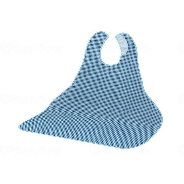 ピジョンタヒラ 肩まわりすっきり食事エプロン チェック青(代引不可)