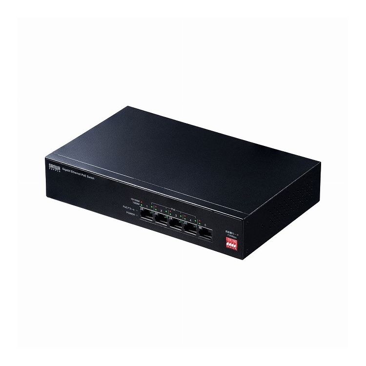 長距離伝送・ギガビット対応PoEスイッチングハブ 5ポート LAN-GIGAPOE51(代引不可)【送料無料】