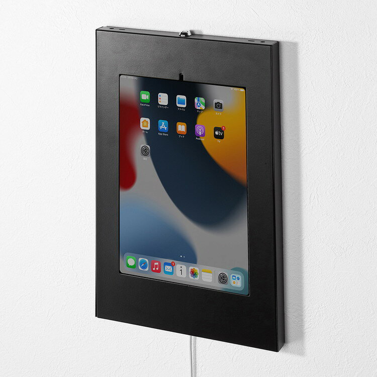 SHARP - サンワサプライ iPad用スチール製ケース ブラック CR-LAIPAD16BK(代引不可)【送料無料】