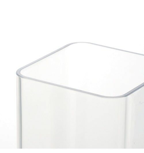 ハンマーグラス 割れない ガラス ポリカーボネート PV角柱 10xH30 花材 花器【送料無料】 [3]
