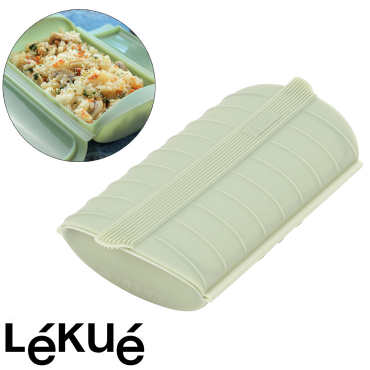 ルクエ Lekue スチームケース+トレイ ソフトグリーン【送料無料】のサムネイル