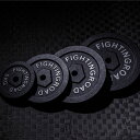 【公式販売店】FIGHTING ROUAD ダンベル バーベル用 プレート高品質 ブラックタイプ 10kg 艶消し バーベル ダンベル 兼用 筋トレ ウエイトト...