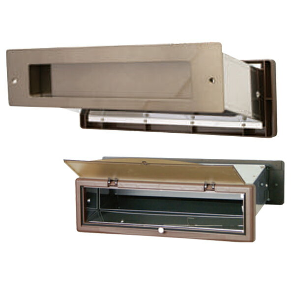 Rakuten - 水上 No.3000ポスト ヨコ型 内フタ付気密型 大壁 アンバー【0001-05902】【送料無料】