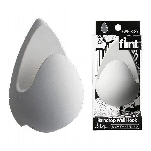 ΂{[h ptbN flint Hook Raindrop Wall Hook O[ FWH-R-GY mH|