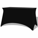 vidaXL ストレッチテーブルクロス 2点セット 120x60.5x74cm ブラックホーム&ガーデン デコレーション カバー(代引不可)
