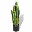 vidaXL 人工観葉植物 サンセベリア ポット付き 65cm グリーンホーム&ガーデン デコレーション 造花(代引不可)