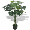 vidaXL 人工観葉植物 モンステラ ポット付き 70cm グリーンホーム&ガーデン デコレーション 造花(代引不可)