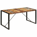 vidaXL ダイニングテーブル 160x80x75cm 無垢の再生木材家具 テーブル キッチン・ダイニングルームテーブル(代引不可)