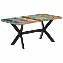 vidaXL ダイニングテーブル 160x80x75cm 無垢の再生木材家具 テーブル キッチン・ダイニングルームテーブル(代引不可)