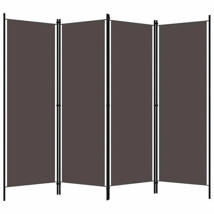vidaXL 間仕切り パネル4枚 アントラシート 200x180cm家具 間仕切り(代引不可)【送料無料】