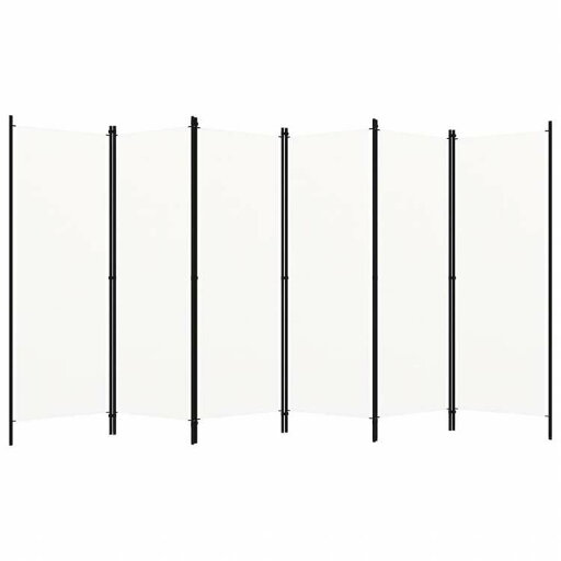 vidaXL 間仕切り 6枚パネル ホワイト 300x180cm家具 間仕切り(代引不可)【送料無料】 vidaXL 間仕切り 6枚パネル ホワイト 300x180cm家具 間仕切り(代引不可)【送料無料】