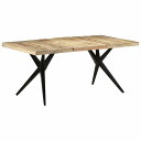 vidaXL ダイニングテーブル 180x90x76cm マンゴーウッド (粗目)家具 テーブル キッチン・ダイニングルームテーブル(代引不可)