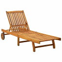 vidaXL サンラウンジャー アカシア無垢材家具 アウトドア家具 屋外椅子 サンラウンジャー(代引不可)