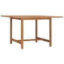 vidaXL ガーデンダイニングテーブル 110x110x75cm チーク無垢材家具 アウトドア家具 アウトドアテーブル(代引不可)