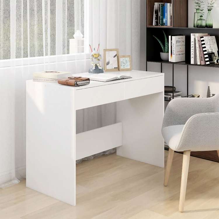vidaXL デスク ホワイト 101x50x76.5cm エンジニアリングウッド家具 オフィス家具 デスク(代引不可)