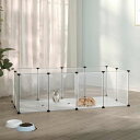 vidaXL 小動物ケージ 透明 144x74x46.5cm PP&スチール動物&ペット用品 ペット用品 小動物用品 小動物 飼育・ケージ(代引不可)