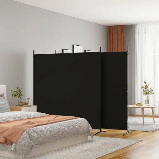 vidaXL 3枚パネル 間仕切り 525x180cm 布製 ブラック家具 間仕切り(代引不可)【送料無料】 vidaXL 3枚パネル 間仕切り 525x180cm 布製 ブラック家具 間仕切り(代引不可)【送料無料】