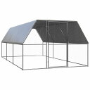 vidaXL 屋外鶏小屋 3x6x2m 亜鉛メッキ鋼製Animals & Pet Supplies ペット用品 小動物用品 小動物 飼育・ケージ(代引不可)【送料無料】(4)