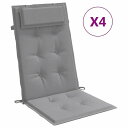vidaXL アディロンダックチェアクッション 4点 グレー オックスフォードファブリックホーム&ガーデン デコレーション チェア・ソファクッション(代引不可)