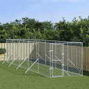 vidaXL 屋外用犬小屋 シルバー 2x10x2m 亜鉛メッキ鋼製Animals & Pet Supplies ペット用品 犬用品 犬小屋・ドッグラン(代引不可)