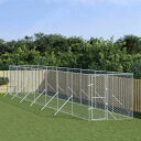 vidaXL 屋外用犬小屋 シルバー 2x14x2m 亜鉛メッキ鋼製Animals & Pet Supplies ペット用品 犬用品 犬小屋・ドッグラン(代引不可)