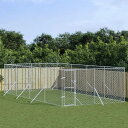 vidaXL 屋外用犬小屋 シルバー 4x8x2m 亜鉛メッキ鋼製Animals & Pet Supplies ペット用品 犬用品 犬小屋・ドッグラン(代引不可)