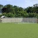 vidaXL 屋外犬小屋 屋根付き シルバー 10x8x2.5 m 亜鉛メッキ鋼製動物&ペット用品 ペット用品 犬用品 犬小屋・ドッグラン(代引不可)【送料無料...