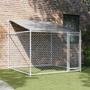 vidaXL 犬用ケージ ルーフ&ドア付き グレー 2x2x2 m 亜鉛メッキ鋼動物&ペット用品 ペット用品 犬用品 犬小屋・ドッグラン(代引不可)【送料無料】