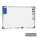 vidaXL マグネット ホワイトボード ホワイト 50x35cm スチール製オフィス用品プレゼンテーションホワイトボード(代引不可)