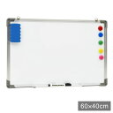vidaXL マグネット ホワイトボード ホワイト 60x40cm スチール製オフィス用品プレゼンテーションホワイトボード(代引不可)