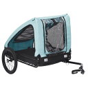 vidaXL 自転車用ペットトレーラー ブルー&ブラックAnimals & Pet Suppliesペット用品ペットカート(代引不可)