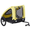 vidaXL 自転車用ペットトレーラー イエロー&ブラックAnimals & Pet Suppliesペット用品ペットカート(代引不可)