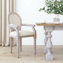 vidaXL ダイニングチェア 54x56x96.5 cm リネン家具チェアキッチン・ダイニングルームチェア(代引不可)(3)