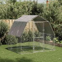 vidaXL 屋根付き鶏小屋 2.5×2×2.25m 亜鉛メッキ鋼 Animals Pet Supplies ペット用品 小動物用品 小動物 飼育 ケージ(代引...