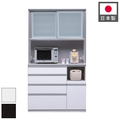 食器棚 キッチンボード 幅120 奥行48 高さ201.5 完成品 国産 モイス加工 レンジ台 ...