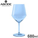 アングル ゴブレットグラス 680ml ブルー DK24089888 ABODE Homeware MS樹脂 10.6×10.6×22.9cm 680ml 0~80℃ 食洗機対応 耐衝撃性 割れにくいグラス(代引不可)