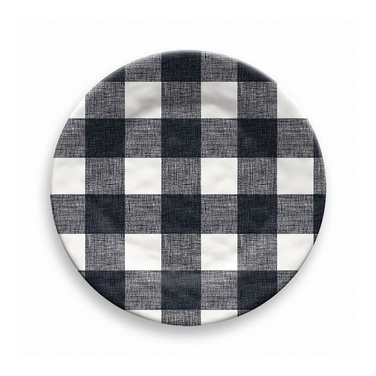 ヴィンテージ バッファローチェック サラダプレート 22cm ブラック ターホン TarHong メラミン食器 22cm 割れにくい おしゃれ 食洗機対応 プレート お皿 ワンプレート 可愛い(代引不可)
