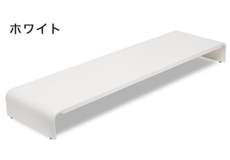 日本製 モニター台 幅80cm ワイド パソコン モニター置き台 コの字 ラック 頑丈 スチール製 ブラック ホワイト 黒 白 リモートワーク 在宅勤務 卓上ラック PCラック 棚 デスク 机(代引不可)【送料無料】 rcmdki-10409725 リコメン堂キッチン館 サンプル画像2