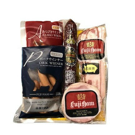 群馬 冨士 ハム 詰め合わせ 5個 ハム ベーコン ウィンナー グルメ ごちそう お取り寄せ食品 ギフト プレゼント 贈答 熨斗 のし 贈り物(..